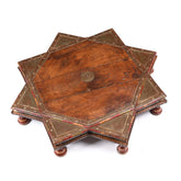 Indian Hand Carved Solid Wood Bajot Coffee Table C54